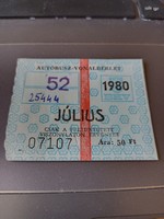 Season ticket 1980