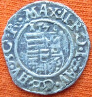 Miksa silver denarius 1578 k-b
