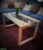 Poplar-epoxy coffee table