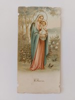 Régi mini szentkép Mária