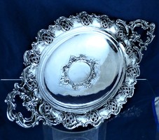Magical antique silver tray, Belgium, ca. 1880!