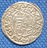 I.Miksa 1564-1576, silver denarius 156 ? K-b, mint defect, double-glazed.