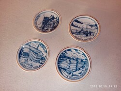 4 Raven House plates from a porcelain factory, etc