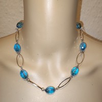 New steel crystal necklace 45cm