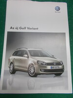 Vw golf station wagon, variant car catalog, car brochure