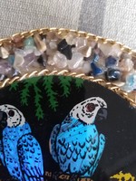 Jewelry box - with minerals, parrots / in an exotic atmosphere