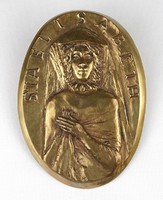 1P135 imre varga: st. Elizabeth bronze plaque