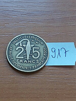 FRANCIA NYUGAT-AFRIKA AFRIQUE OCCIDENTALE FRANÇAISE 25 FRANK 1957 (vörös)réz-alumínium #917