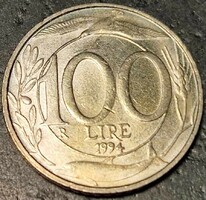 Italy 100 Lira, 1994