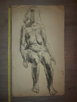 Nude graphics, graphite, paper, 60x35 cm
