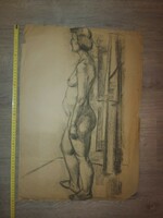 Nude graphics, graphite, paper, 60x43 cm
