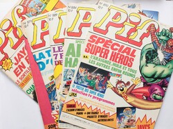 Pif magazine 5 pieces, retro in French! - 1980s with hulk and spider man