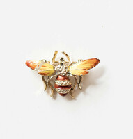 Vintage bross - méhecske formájú ékszer - méh, rovar melltű, kitűző