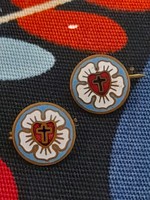 Luther rose badge, 1.1 cm, 2 in one