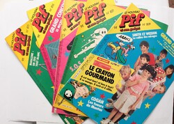 PIF Magazin 5 db, francia nyelvű retró! - 1980-as évek