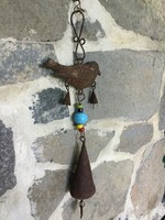 Rustic bird iron garden hanging ornament