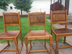 Carved chairs, 3 in one.