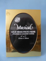 Solid brass picture frame