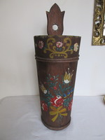 Old wooden umbrella stand with a folk motif. Negotiable!