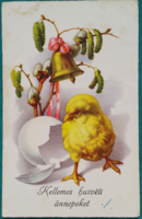 Grafikus húsvéti képeslap, futott, 1942