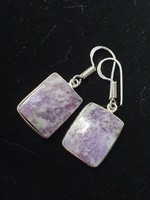 Rarity!!! Beautiful silver earrings with a polished sugilite stone from Africa