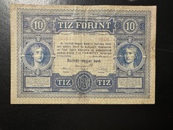 10 Gulden 1880. F-vf!! Very nice!! Rare banknote!!