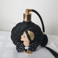 Francia fekete parfümszóró üveg