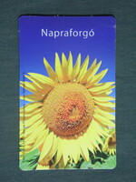Kártyanaptár, Gyógyszertár, patika, virág, INapraforgó, 2012