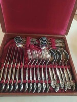 Special beautiful old silver-plated cutlery set of 30 pieces!