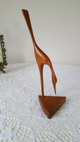 Rare shaped, retro carved wooden bird