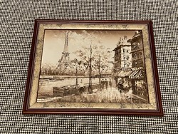 Eiffel Tower painting in good condition for sale!