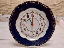 Zsolnay pompadour porcelain wall clock