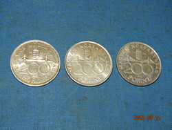 Silver HUF 200 1992 1993 1994 3 pieces !!!!