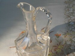 Antique old glass oil and vinegar jug