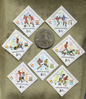 Football World Cup 1982 stamp set and 100 ft commemorative coin