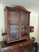Neo-Baroque wall display cabinet upper part sideboard with glass doors