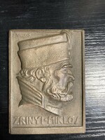 Milos Zrínyi memorial plaque