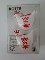 IKEA Kotte madaras üveg karácsonyfadísz