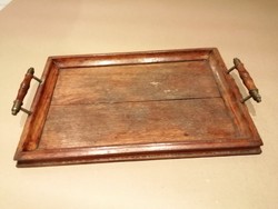 Antique wooden tea/coffee tray, perhaps from the 1800s.....