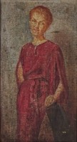 1P211 XX. századi művész : Női portré 30 x 18 cm