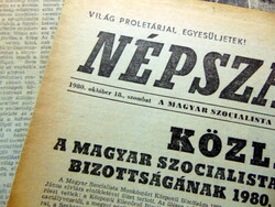 1980 X 18  /  Népszabadság  /  Ssz.:  23744