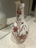 Sérült! Zsolnay kézzel festett orchideás váza