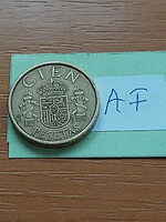 Spain 100 pesetas 1985 i. King Charles János, aluminum bronze #af