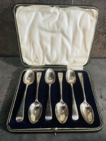6 silver spoons, in their own box