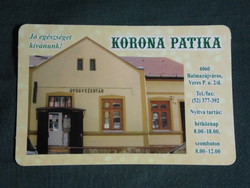 Card calendar, crown pharmacy, pharmacy, Balmazújváros, 2018, (1)