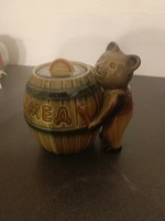 Misa teddy bear with honey pot.