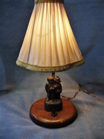 Old art deco max and moritz bronze children's room table lamp