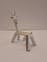 A rarity, immaculate!!! Marked extra art-deco goat porcelain figurine