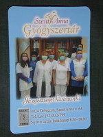 Card calendar, szent anna pharmacy, pharmacy, Debrecen, 2021 (1)