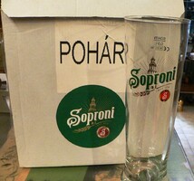 Soproni sörös pohár 6 db új--0.5 l eredeti csomagolás